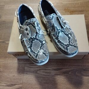 Steve Madden Snake Print Loafers